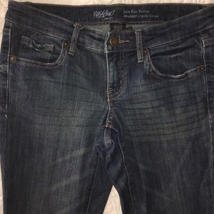 Mossimo blue jeans low rise skinny 4